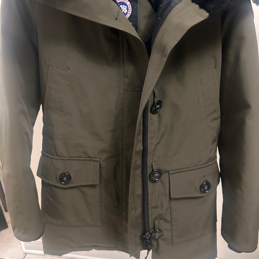 CANADA GOOSE BRONTE PARKA Down Jacket Military Green Khaki Polyester - Picture 9 of 14